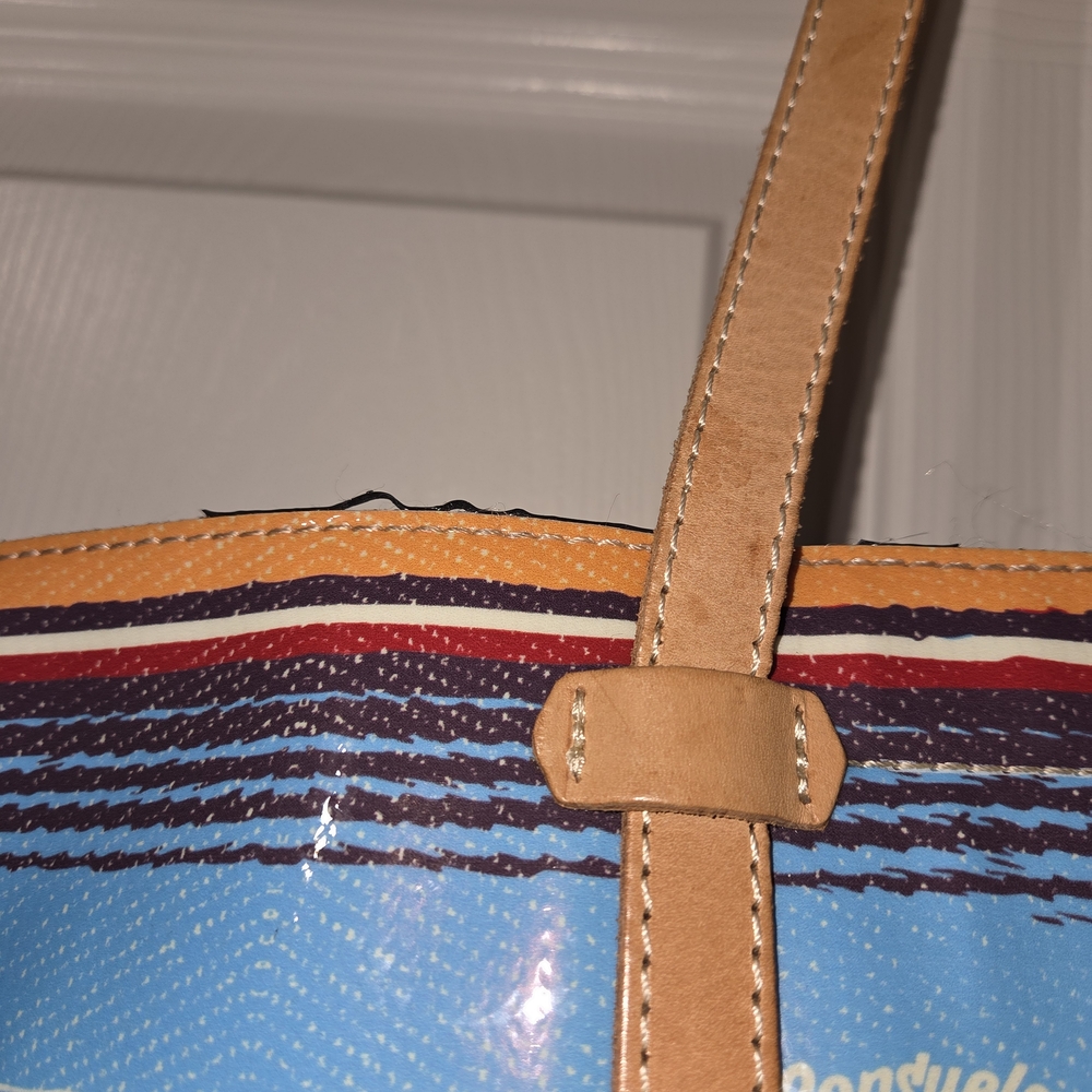 Consuela Multicolor Striped Tote with Tan Handles - Picture 16 of 17